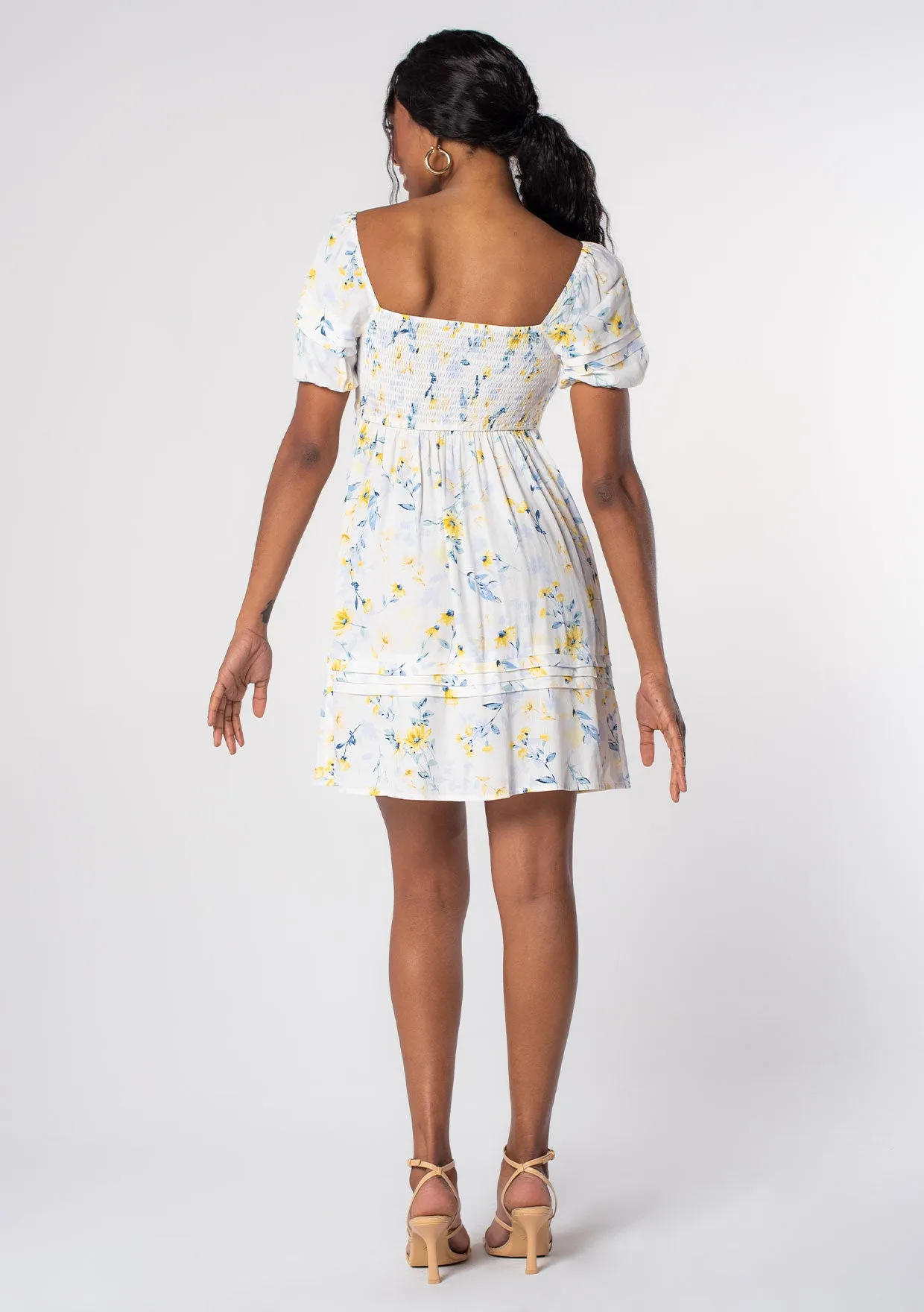 Honey Puff Sleeve Mini Dress