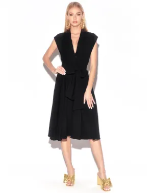 Honeysuckle Midi Dress - Black
