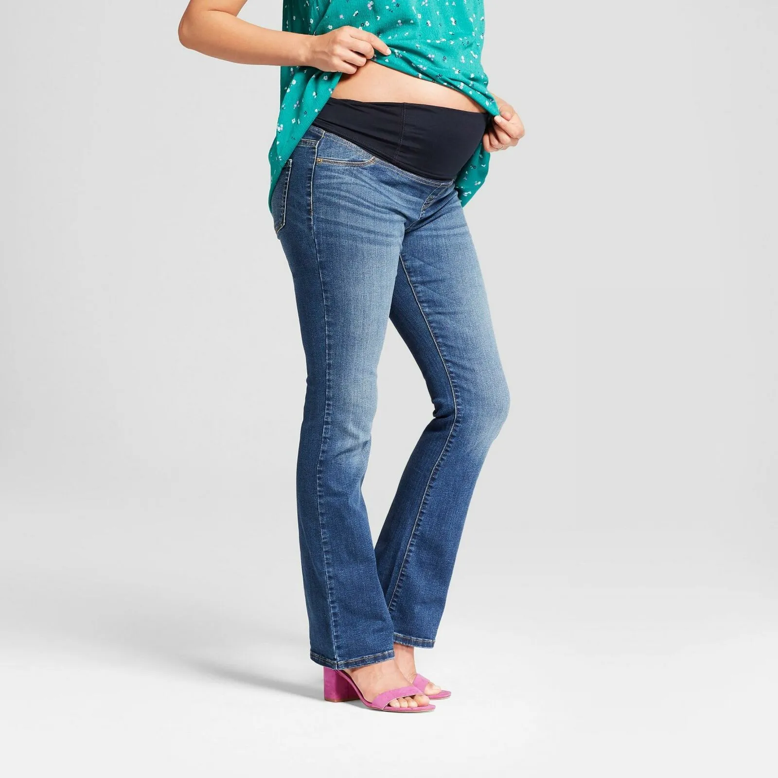 Isabel Maternity by Ingrid & Isabel Crossover Panel Bootcut Jeans