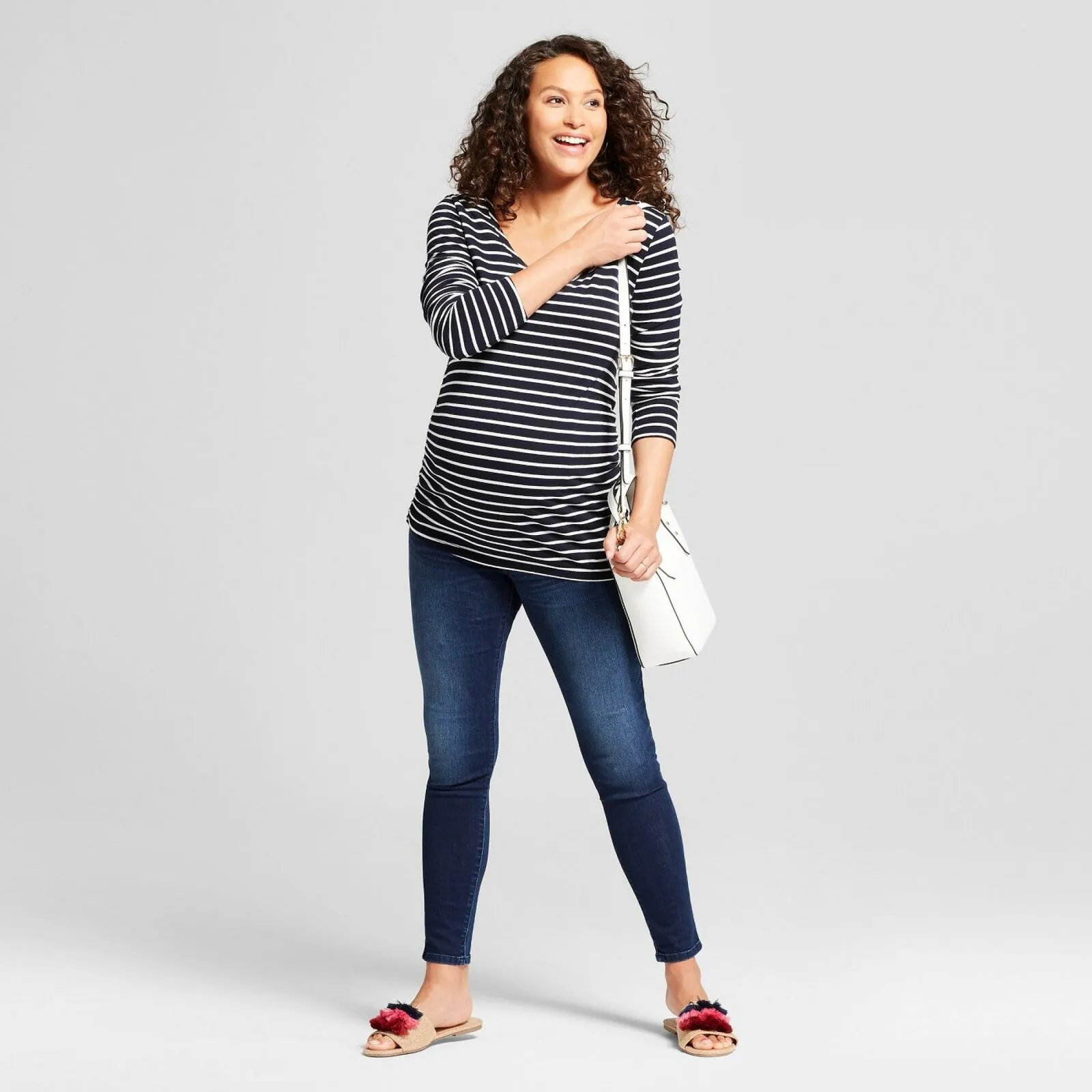 Isabel Maternity by Ingrid & Isabel Crossover Panel Skinny Jeans