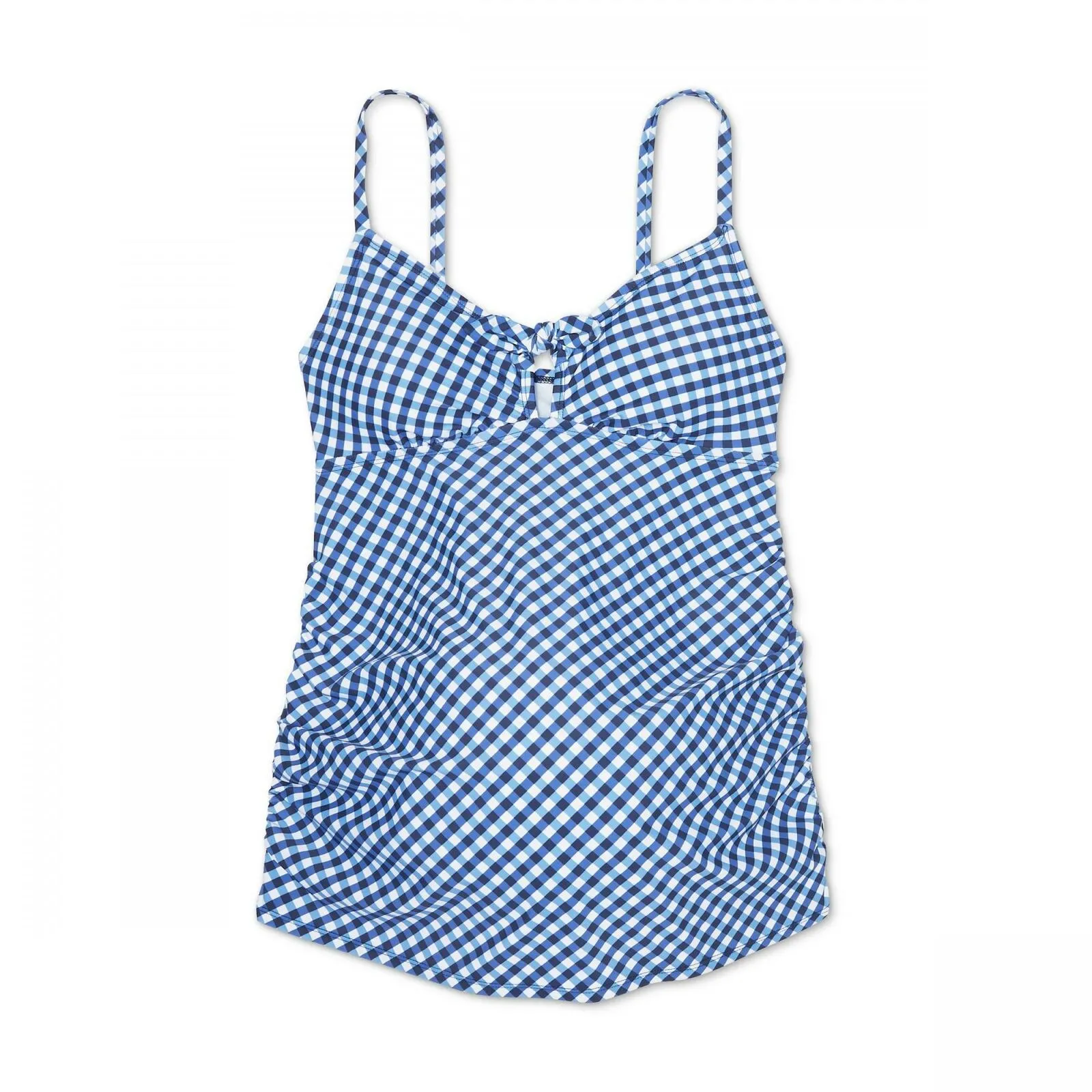 Isabel Maternity by Ingrid & Isabel Gingham Tie Front Tankini Top