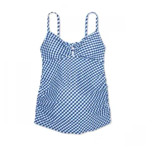 Isabel Maternity by Ingrid & Isabel Gingham Tie Front Tankini Top