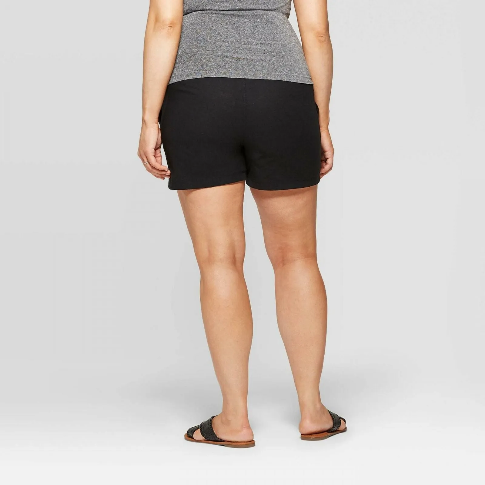 Isabel Maternity by Ingrid & Isabel Pull-On Adjustable Band Twill Shorts