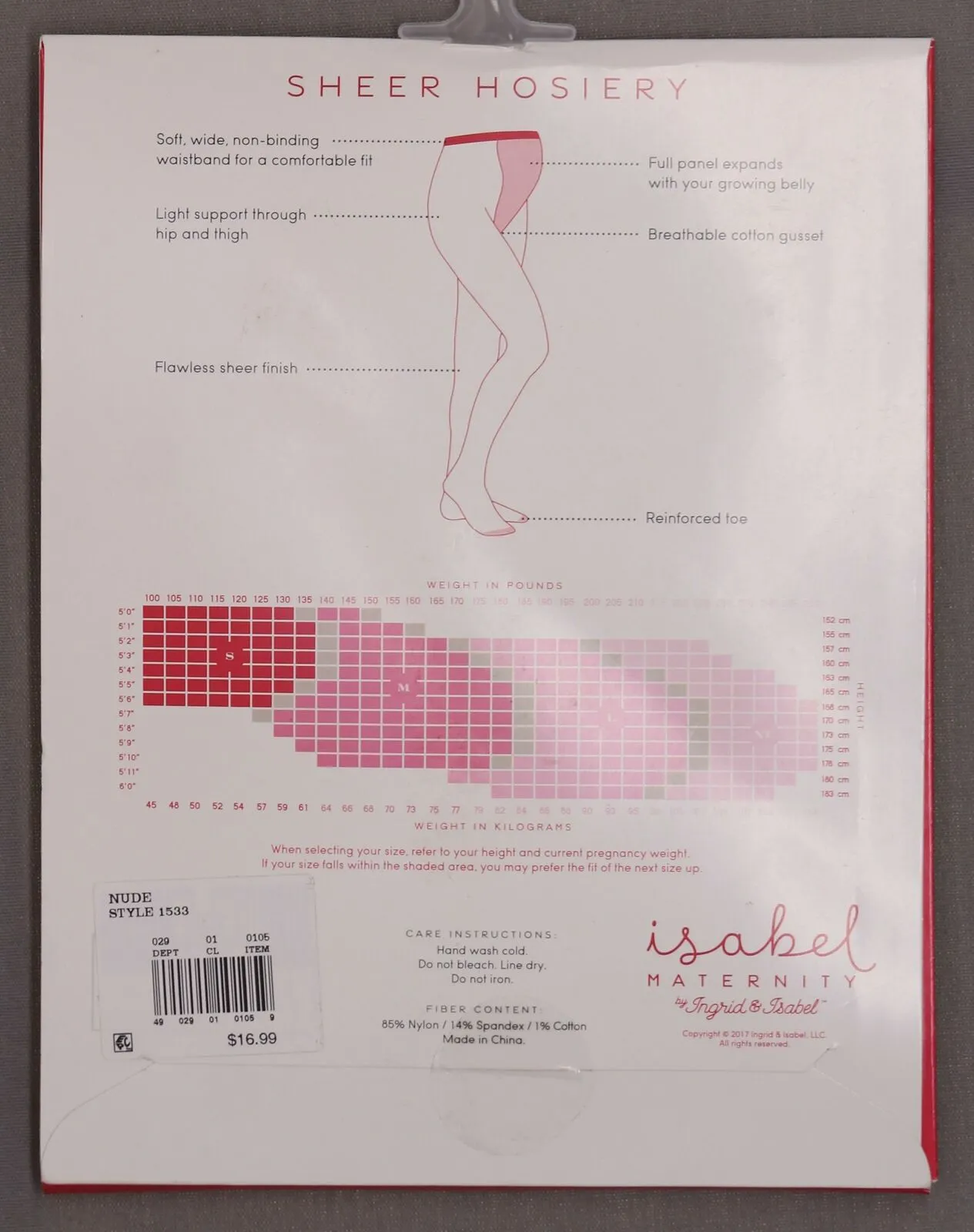 Isabel Maternity by Ingrid & Isabel Women's Maternity Sheer Pantyhose