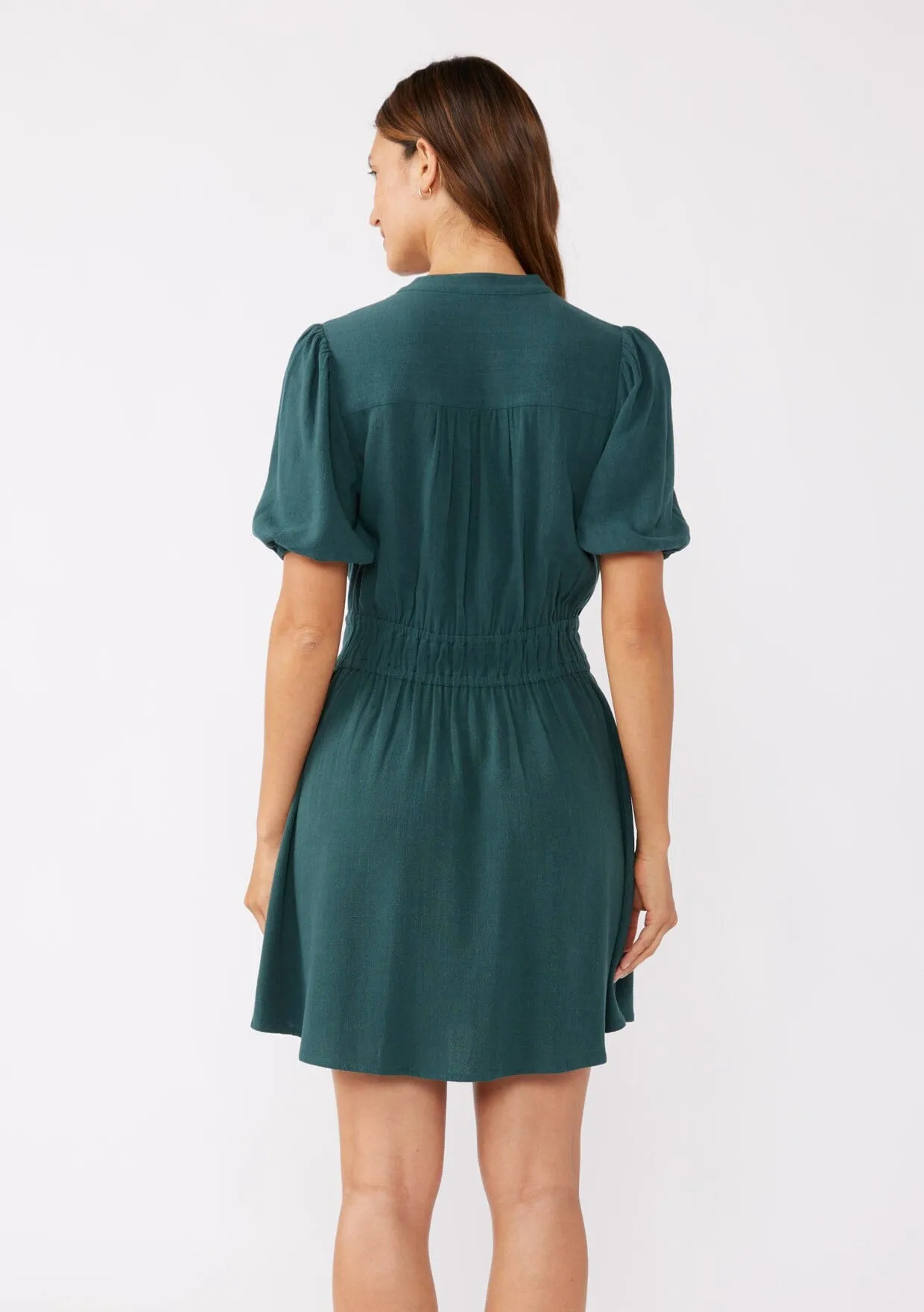 Jade Button Front Mini Dress