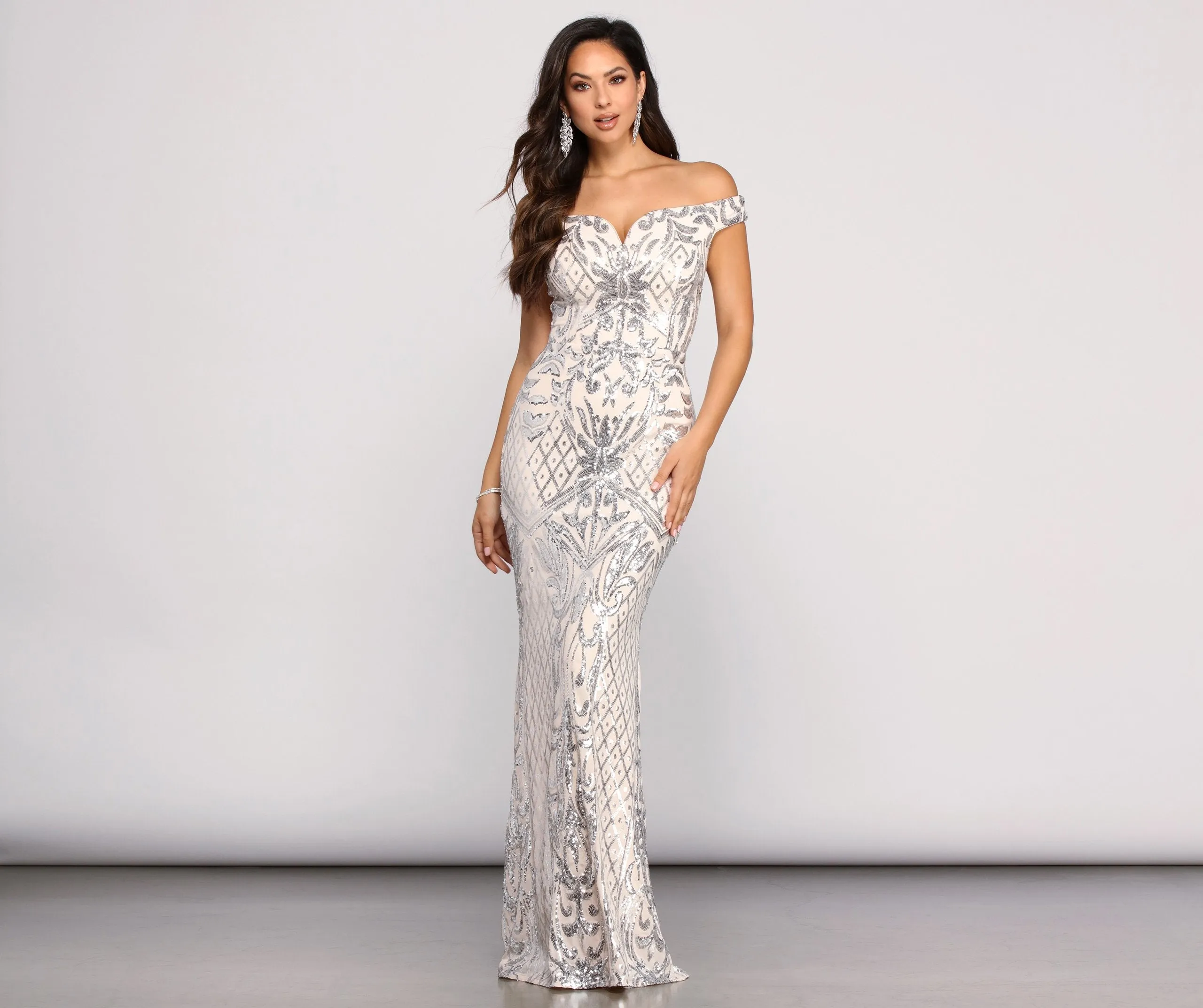 Janessa Formal Off Charming The Shoulder Dress