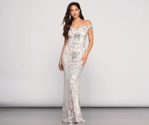 Janessa Formal Off Charming The Shoulder Dress