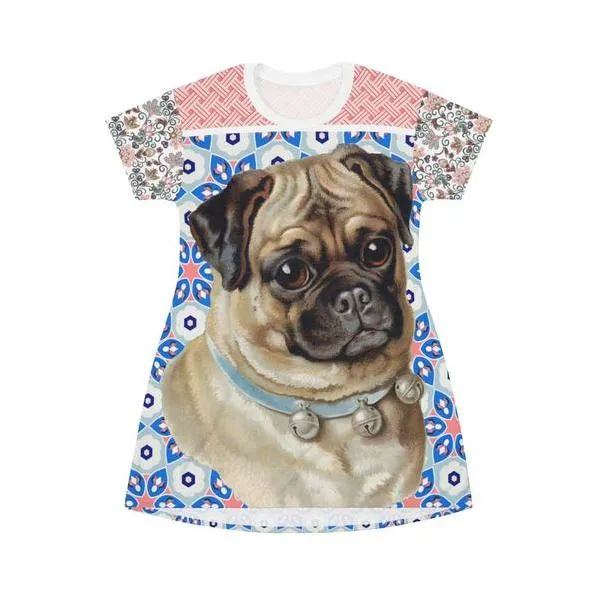 Jingle Pug T-shirt Dress