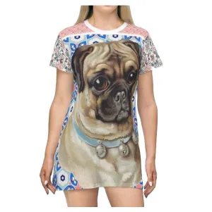Jingle Pug T-shirt Dress