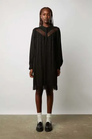 JOSY LACE SHORT JACQUARD DRESS