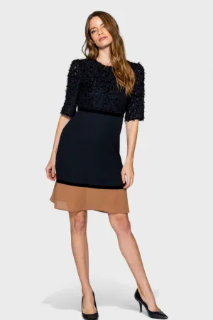 Juliette Black Feather Top Dress