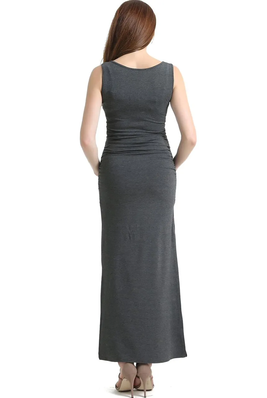 Kimi   Kai Maternity "Bethany" Lace Trim Maxi Dress