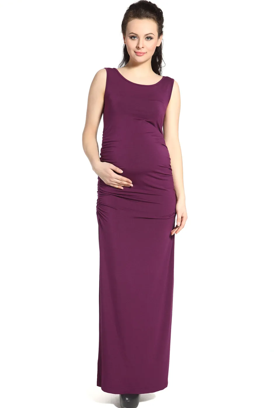 Kimi   Kai Maternity "Charlotte" Tank Column Maxi Dress