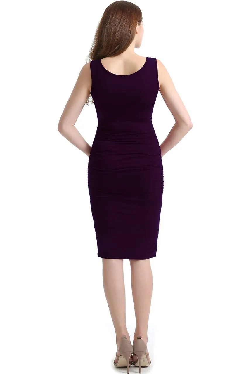 Kimi   Kai Maternity "Delia" Ruched Midi Dress