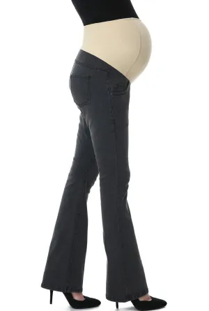 Kimi   Kai Maternity "Dixie" Flare Leg Denim Jeans