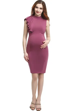 Kimi   Kai Maternity "Josephine" Ruffle Sheath Dress