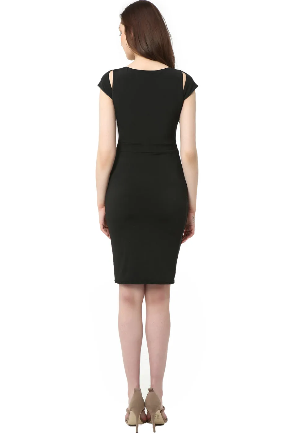 Kimi   Kai Maternity "Julie" Cold Shoulder Body-Con Dress