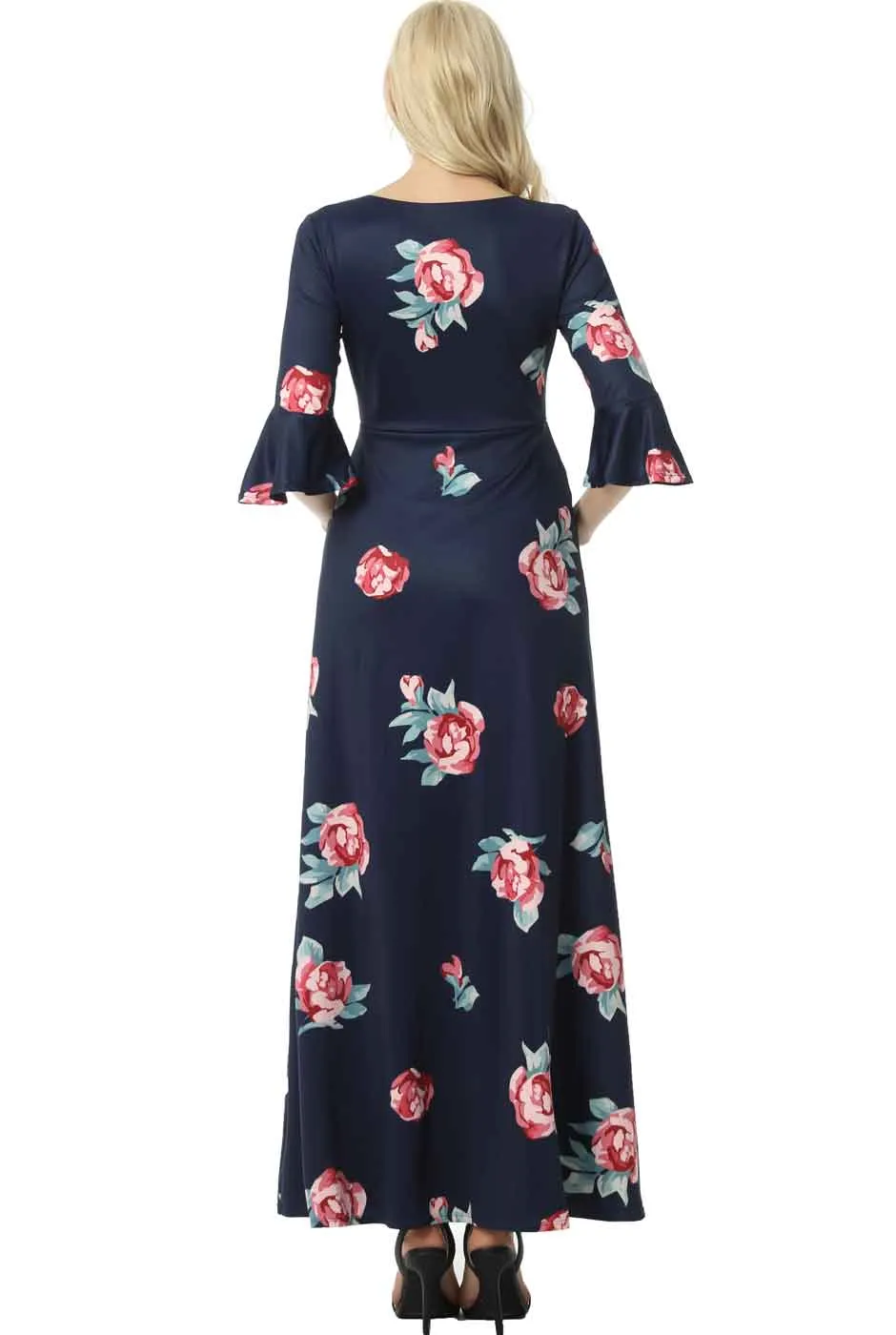 Kimi   Kai Maternity "Louisa" Floral Print Maxi Dress