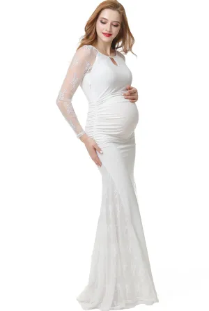 Kimi   Kai Maternity "Mae" Mermaid Maxi Dress