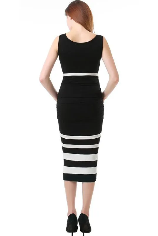Kimi   Kai Maternity "Miranda" Colorblock Bodycon Midi Dress