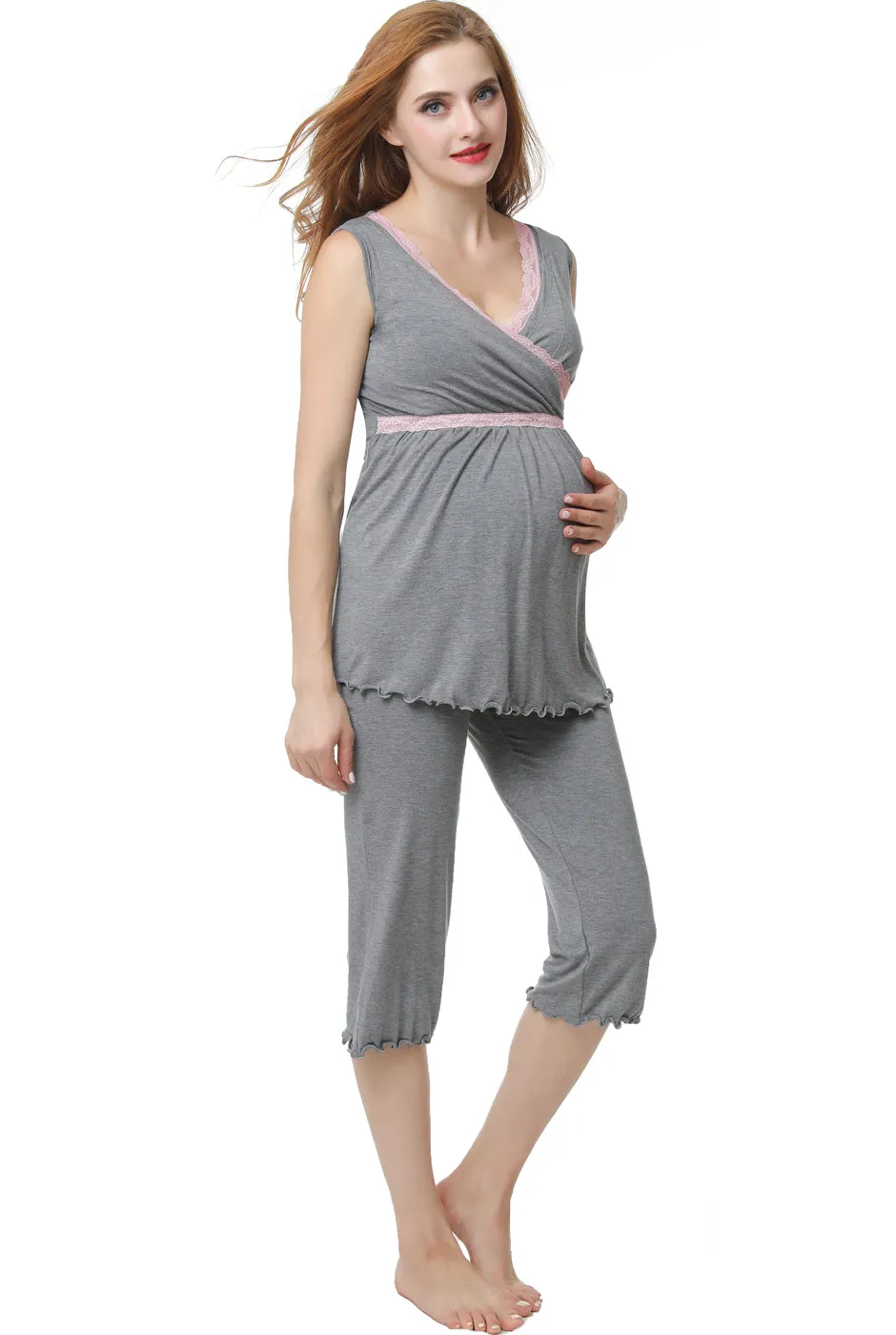 Kimi   Kai Maternity "Penny" Nursing PJ Set