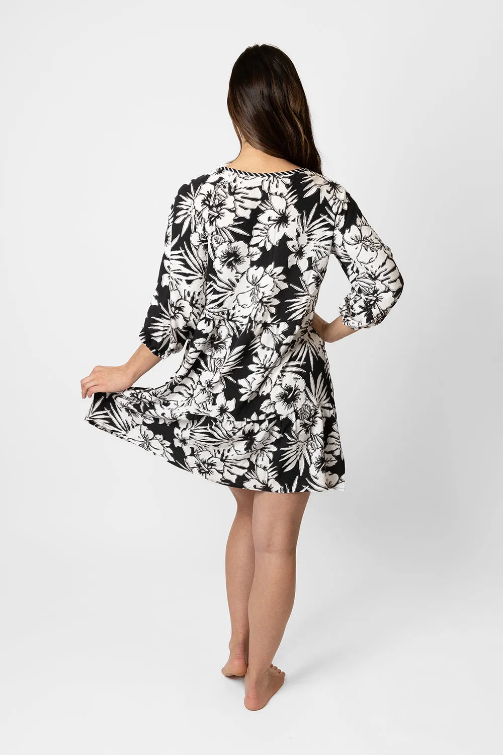 Koy Copacabana Floral V-Neck Tunic Dress
