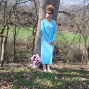 Ladies Aqua Layering Dresses