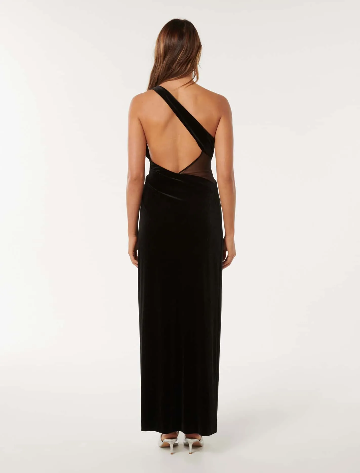 Lainey Velvet One Shoulder Dress