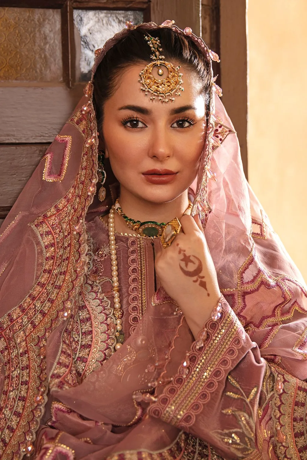 Latest Pakistani Salwar Kameez in Tea Pink Shade #PF304
