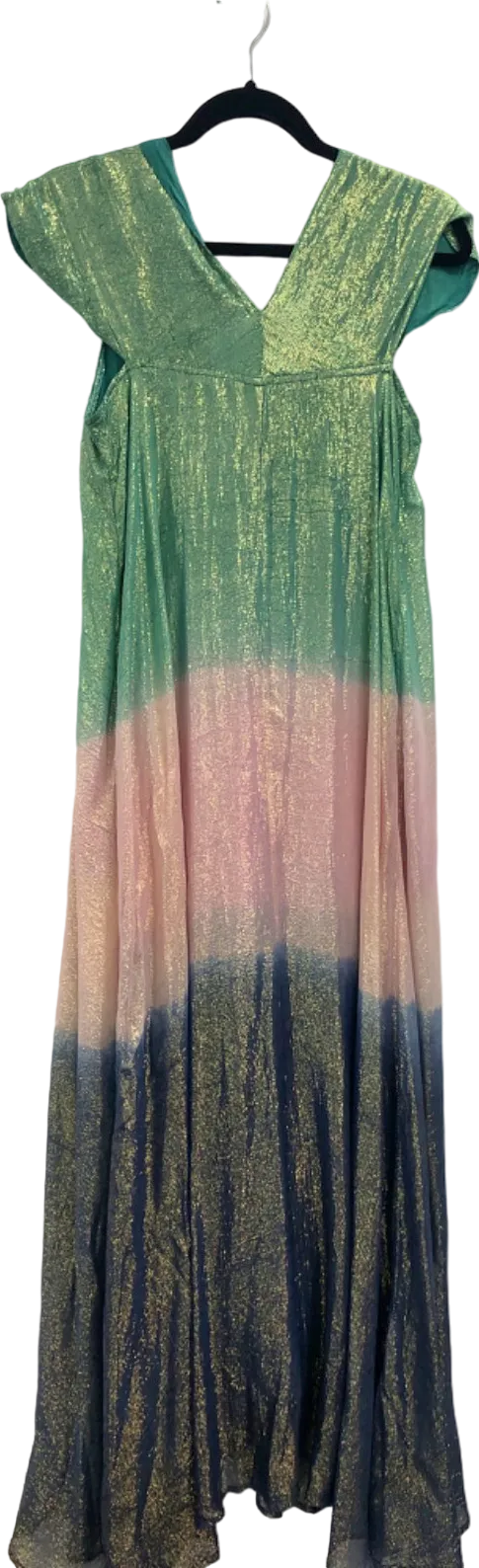 LAW & CO Green Multi-Colour Maxi Dress UK 12/14