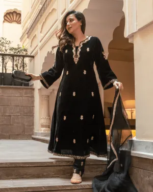 Lemon Tart Unstitched Velvet Embroidered Kurti WLUFVEL14