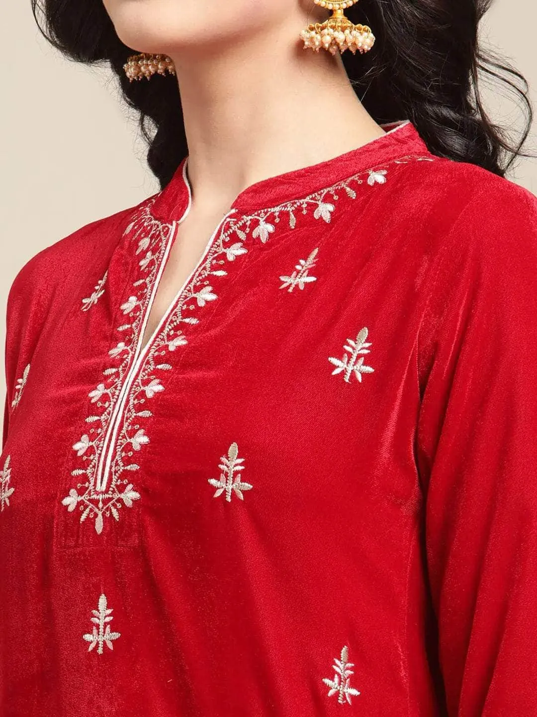 Lemon Tart Unstitched Velvet Embroidered Kurti WLUFVEL19