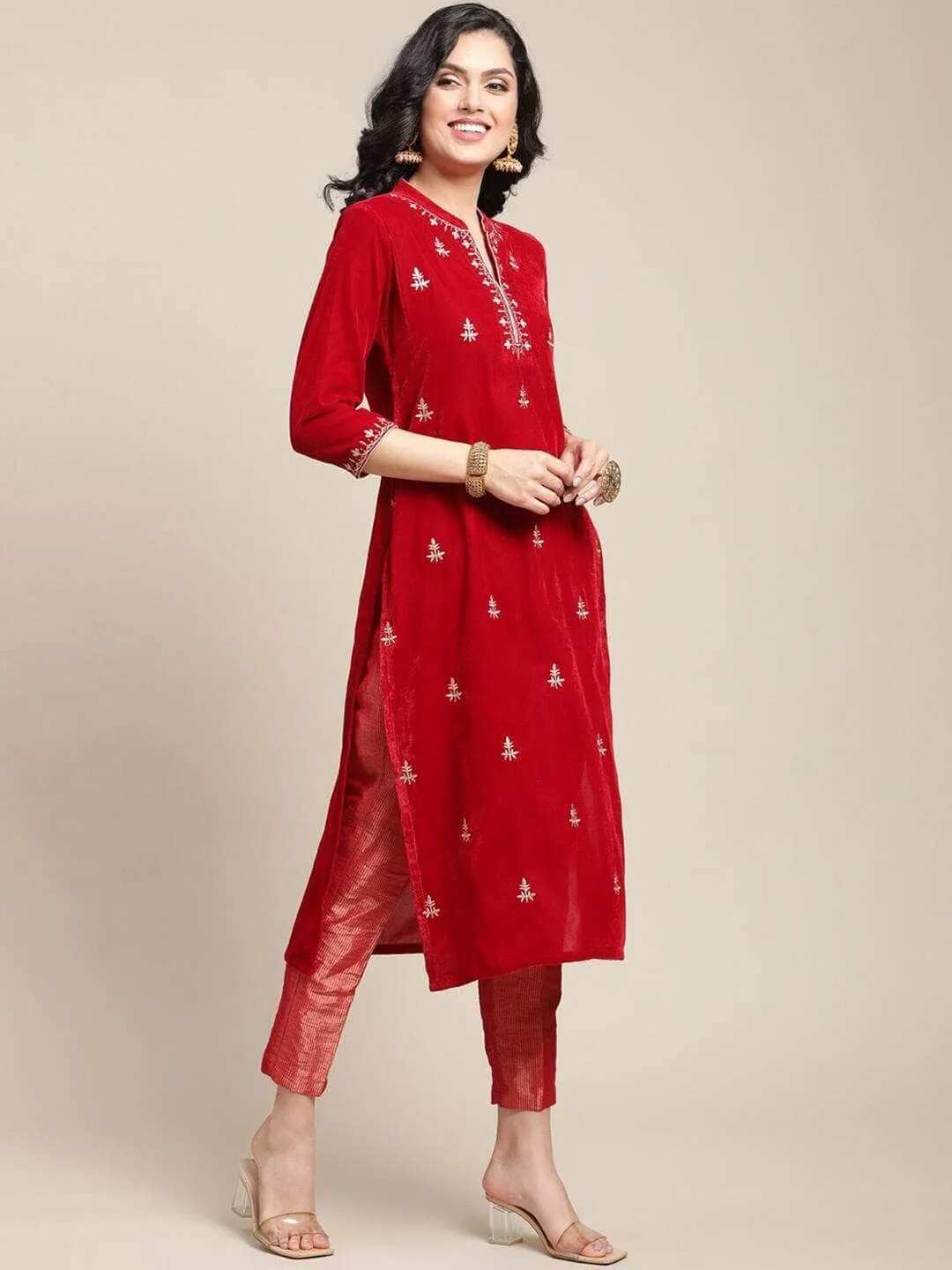 Lemon Tart Unstitched Velvet Embroidered Kurti WLUFVEL19