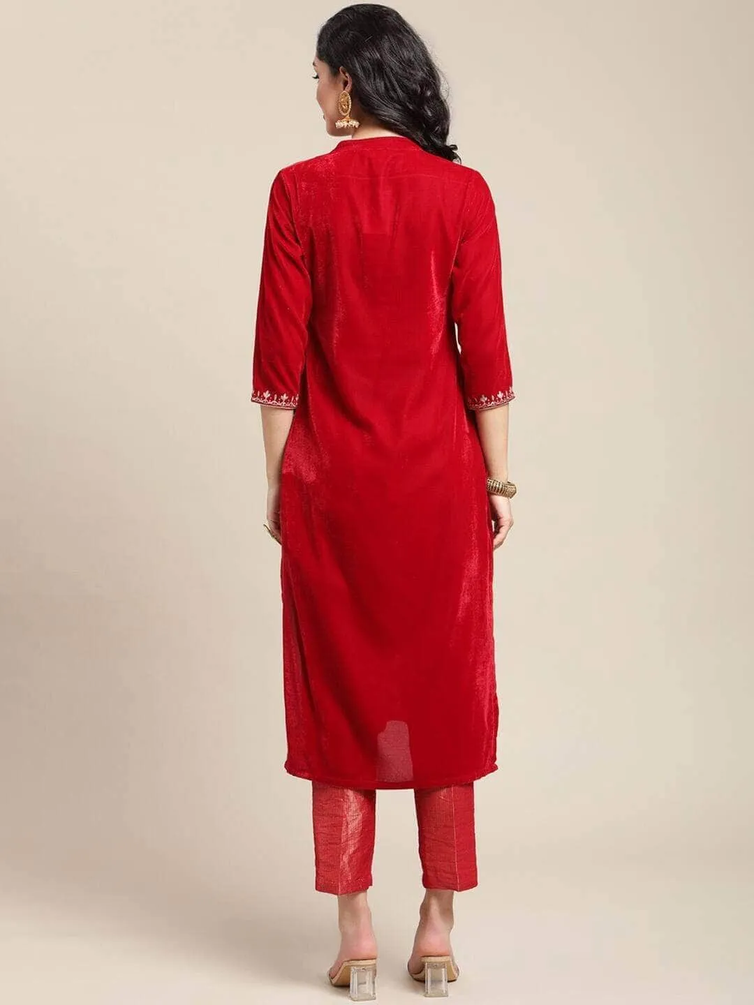 Lemon Tart Unstitched Velvet Embroidered Kurti WLUFVEL19