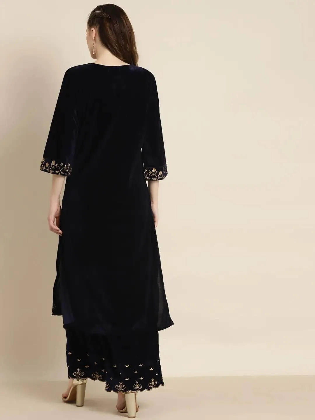Lemon Tart Unstitched Velvet Embroidered Kurti WLUFVEL9