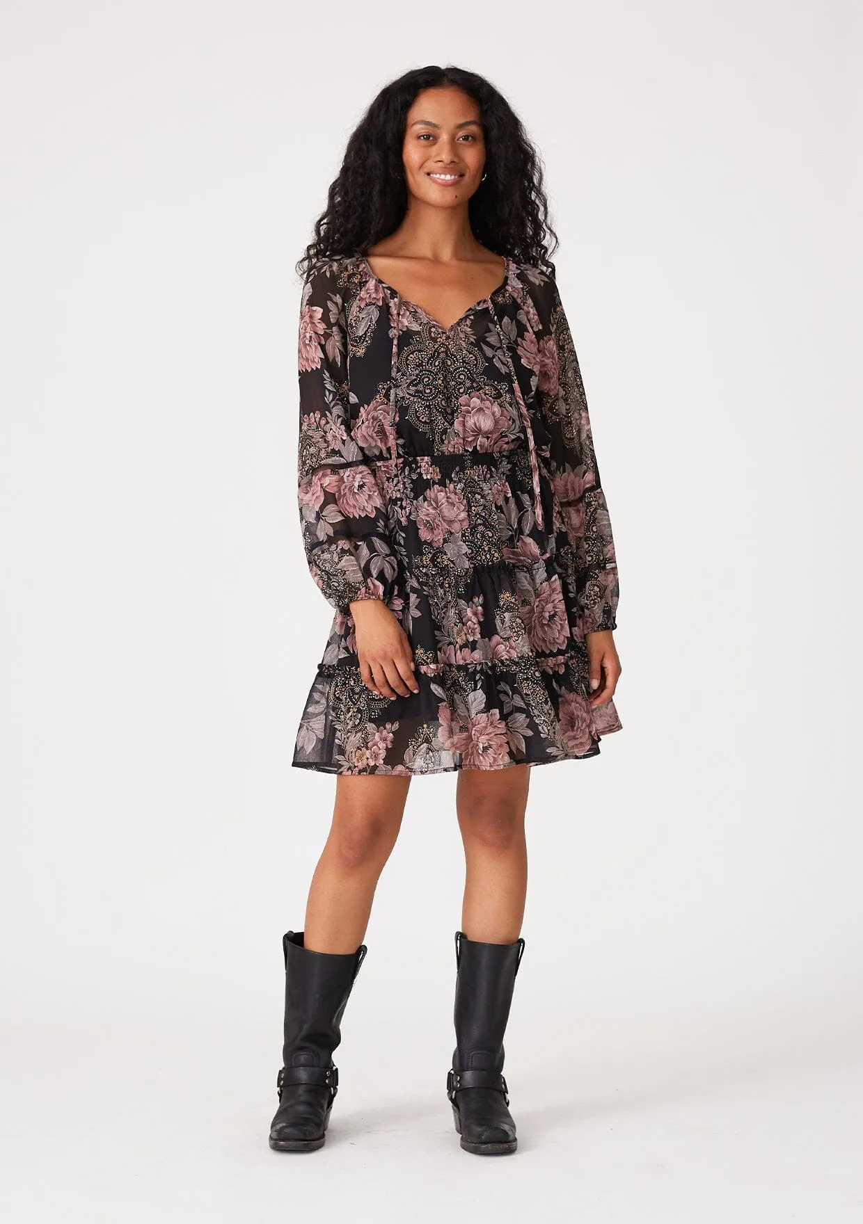 Lena Floral Mini Dress