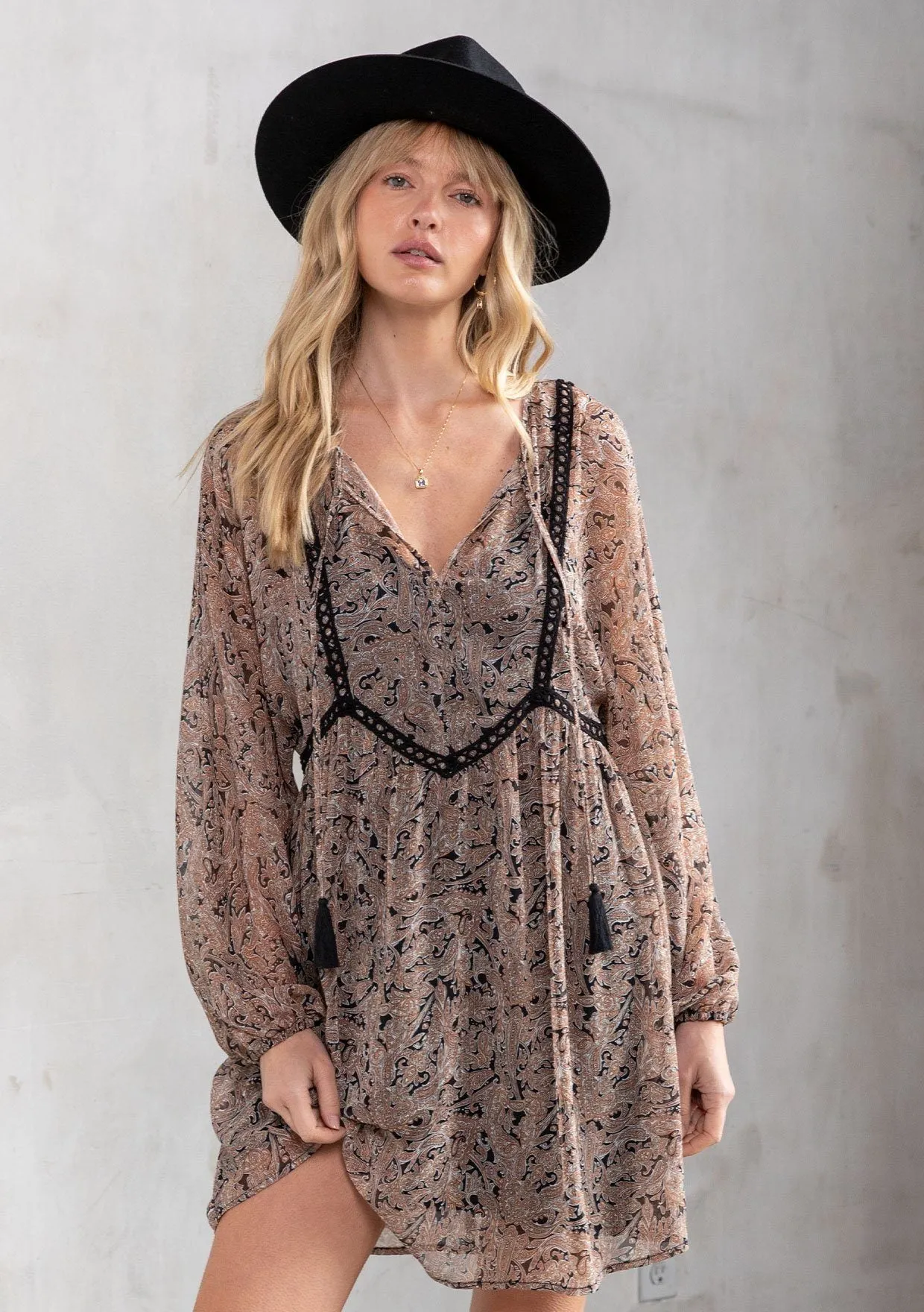 Libby Paisley Mini Dress