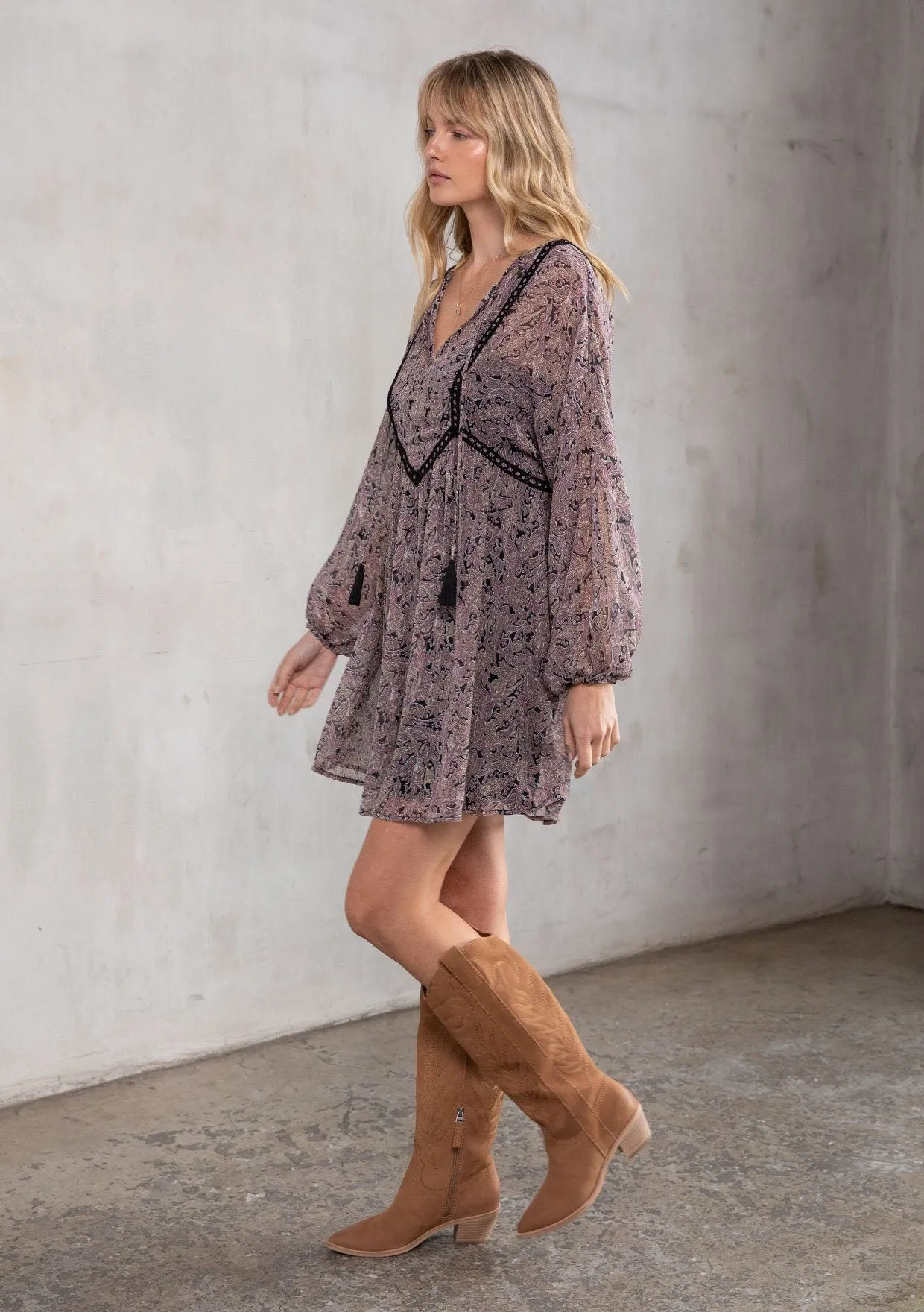 Libby Paisley Mini Dress