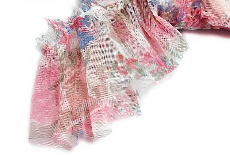 Lilian Mesh  Spaghetti Strap Floral print Elegant Maxi Party Dress