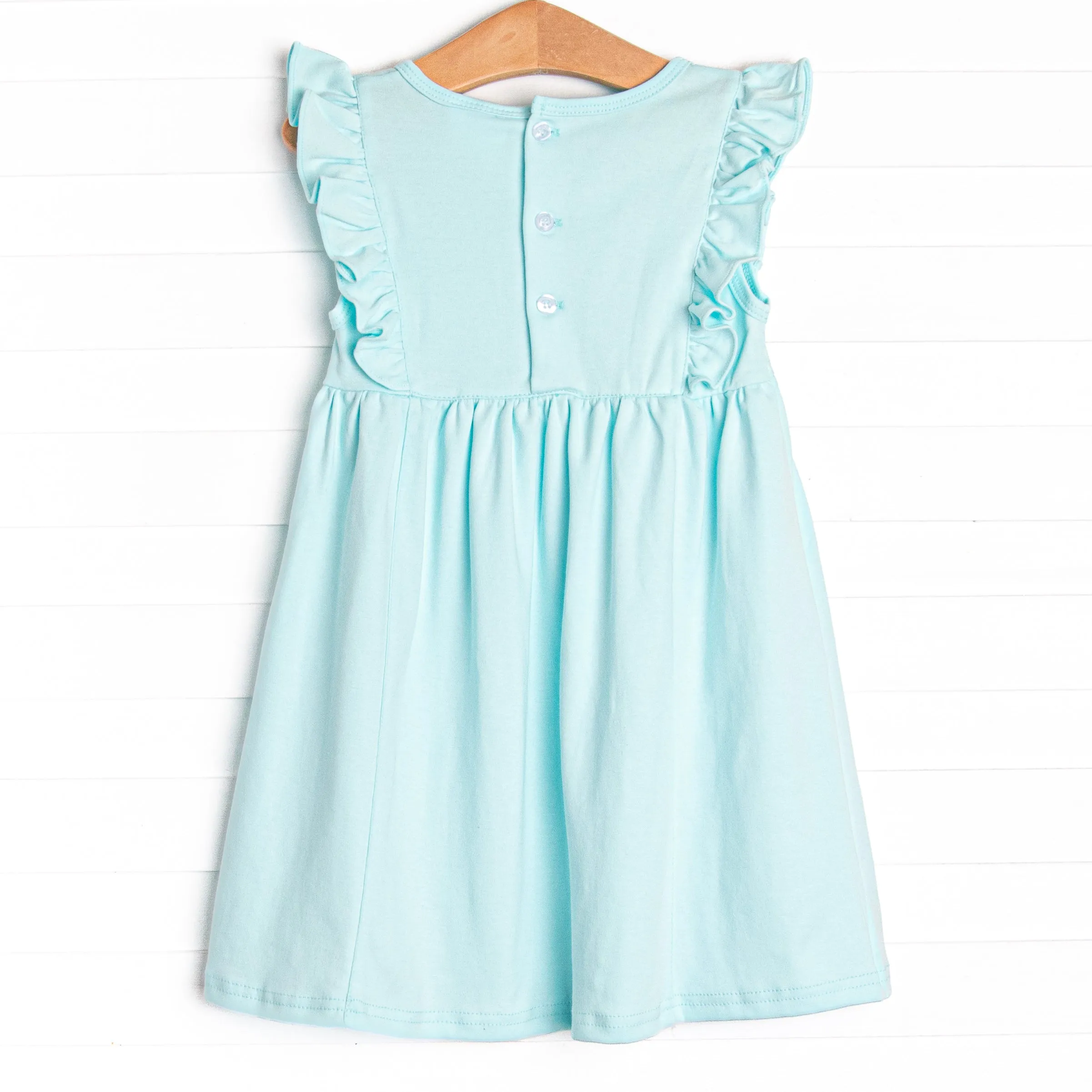 Lillie Flutter Pima Dress, Mint