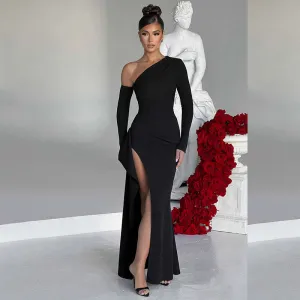 Londyn Formal High Charming Slit Convertible Dress