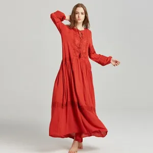 long dress Casual loose boho vestidos