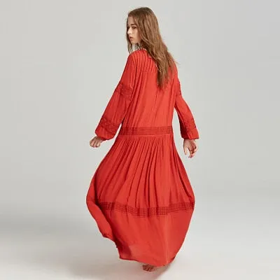 long dress Casual loose boho vestidos