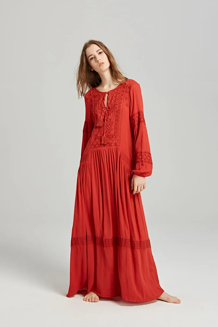 long dress Casual loose boho vestidos