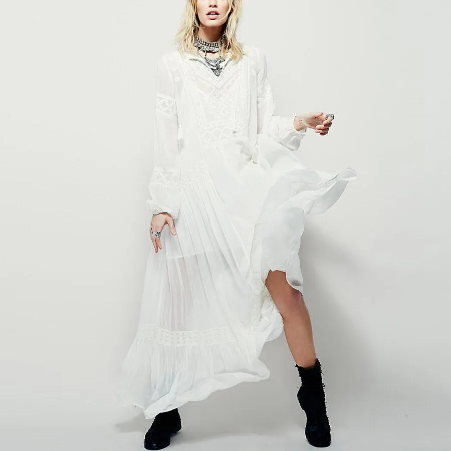 long dress Casual loose boho vestidos