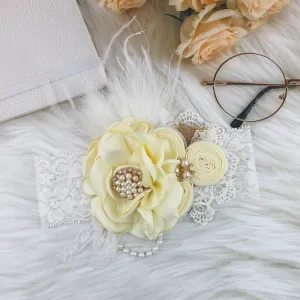 Luxe Elora Headband - Ivory Flower