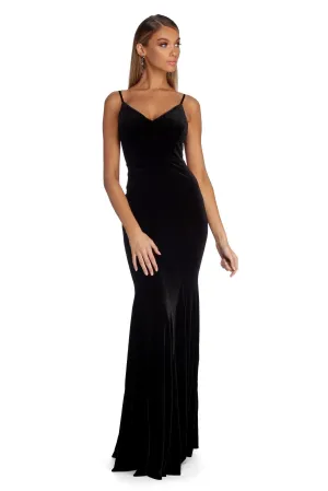 Lyanna Formal Stylish Velvet Mermaid Dress