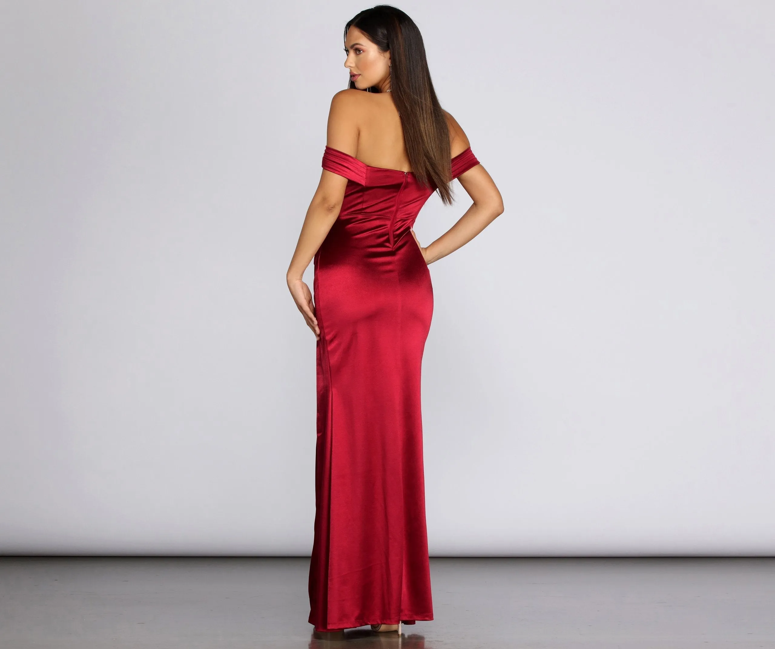 Madonna Satin Stylish Evening Gown