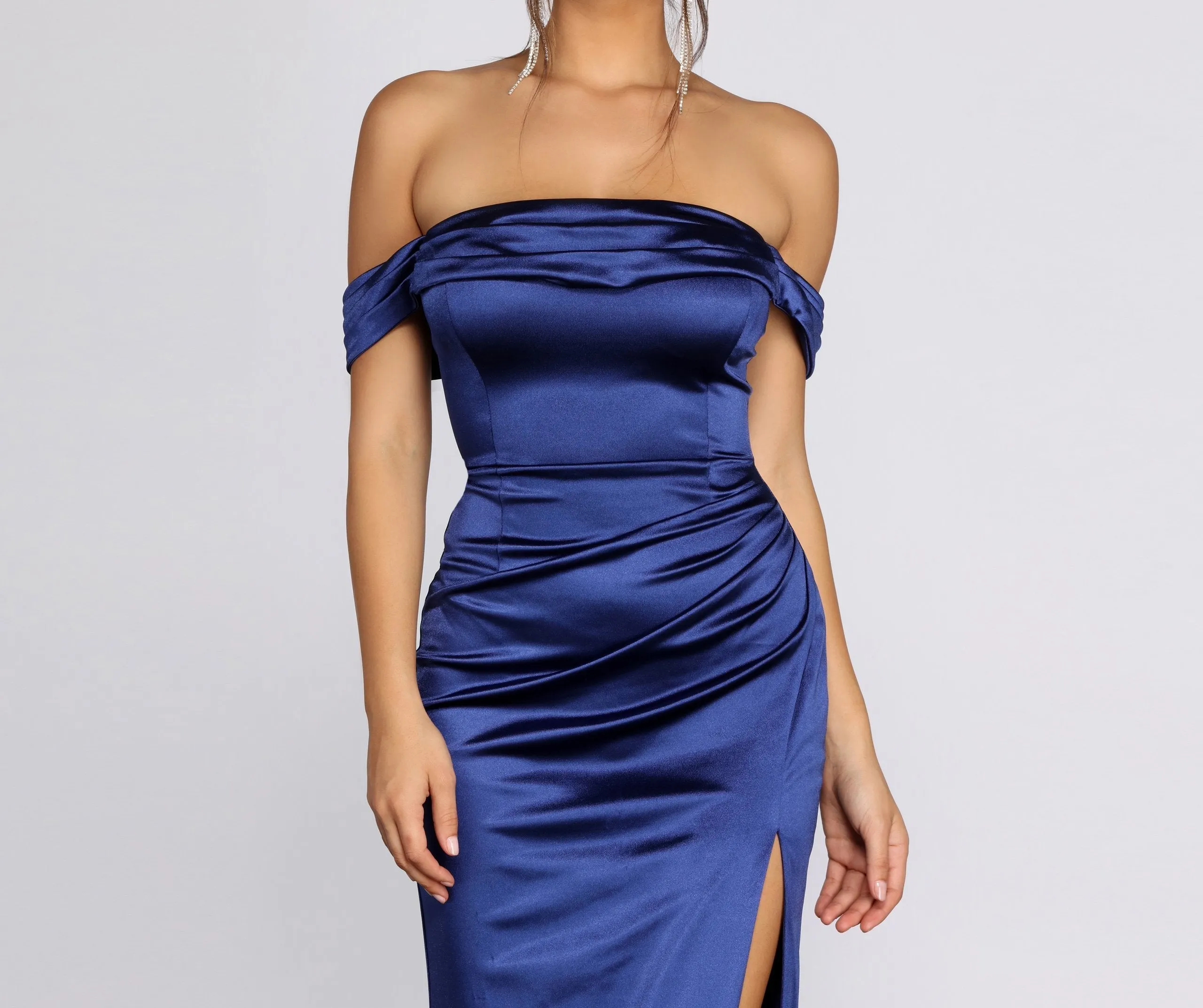 Madonna Satin Stylish Evening Gown
