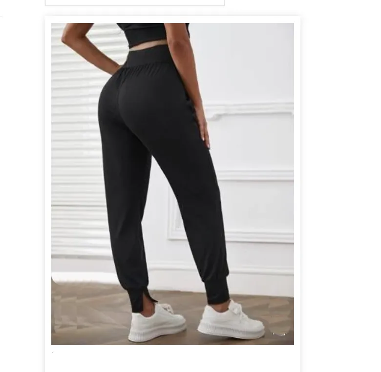 Maternity Adjustable Waist Split Hem Pants